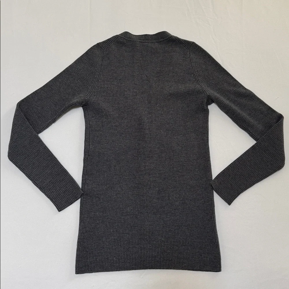 BANANA REPUBLIC 100% MERINO EXTRA FINE WOOL CARDIGAN SWEATER S DARK GRAY 427259